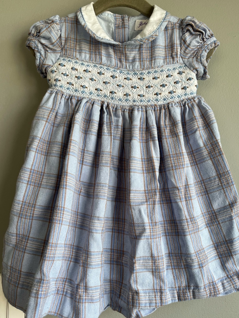 Rachel Riley Blue Plaid Collared Dress - Picture 2 of 7
